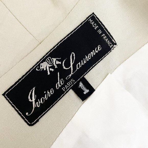 Ivoire de Laurence Paris Dress Celery Midi Sleeveless Linen France - Picture 7 of 9